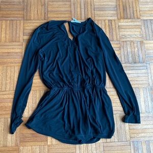 BCBG generation black long sleeve romper